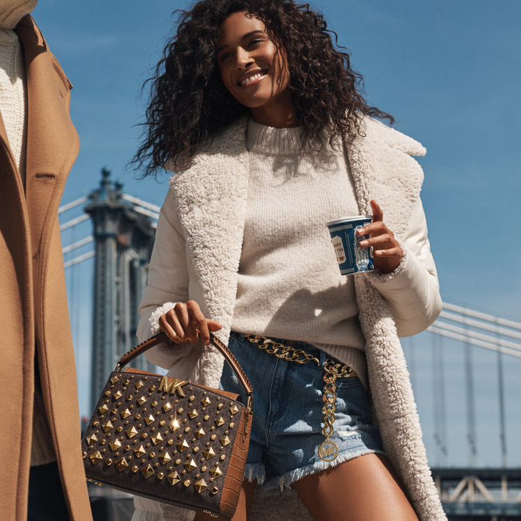 セール】カラーブロック チャンキー マフラー（マフラー）｜MICHAEL