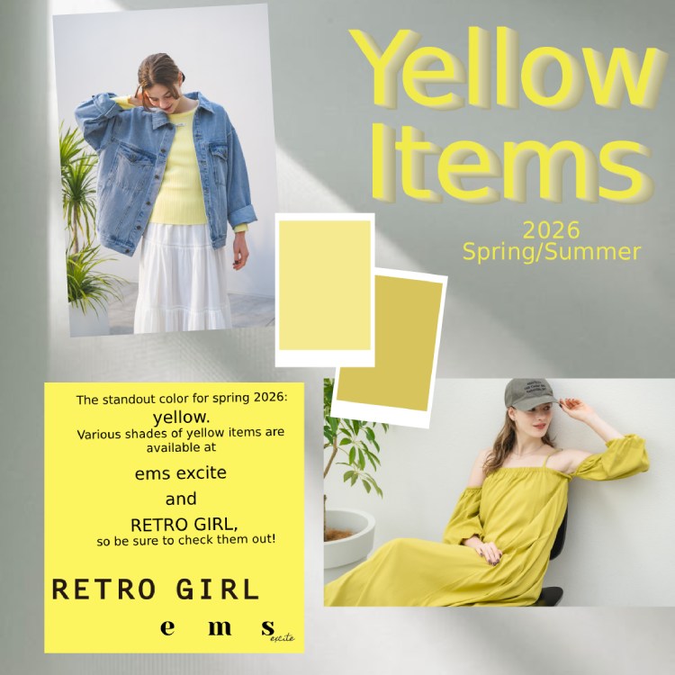 RETRO GIRL�i���g���K�[���j�̃V���b�v�j���[�X�u�yColor Item�z���N�̏t�̃g�����h��Yellow ���s�b�N�A�b�v�v