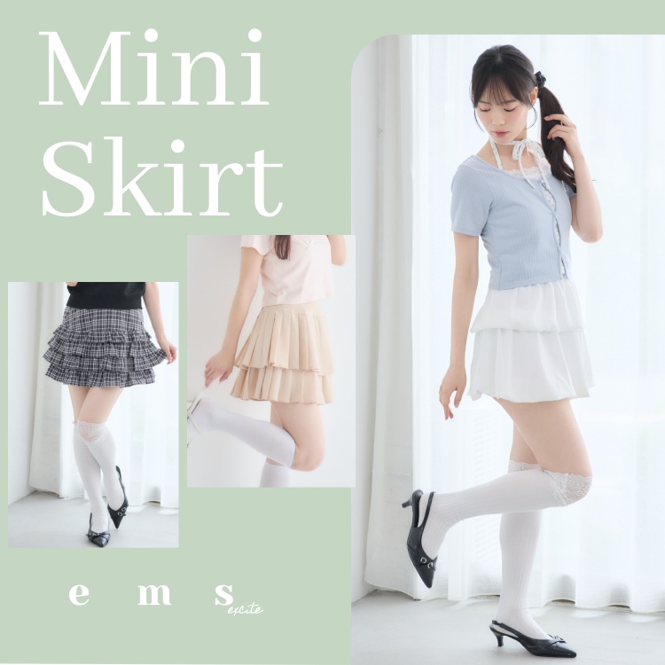 RETRO GIRL�i���g���K�[���j�̃V���b�v�j���[�X�u�yems excite�z�K�[���[�R�[�f�ɂ҂�����ȃ~�j�X�J�[�g�A�C�e���v