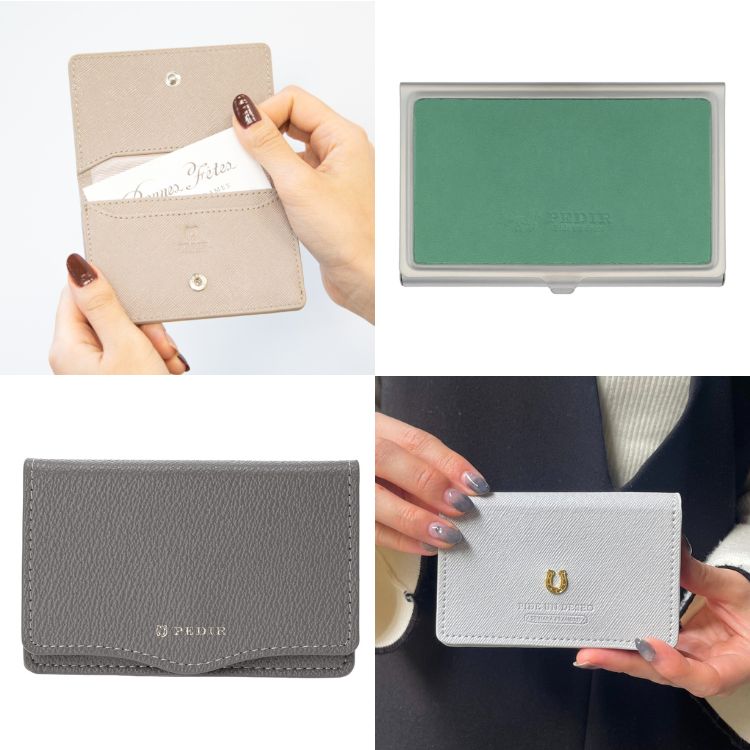 PEDIR 本革 メタル カードケース 栃木レザー（名刺入れ）｜PEDIR