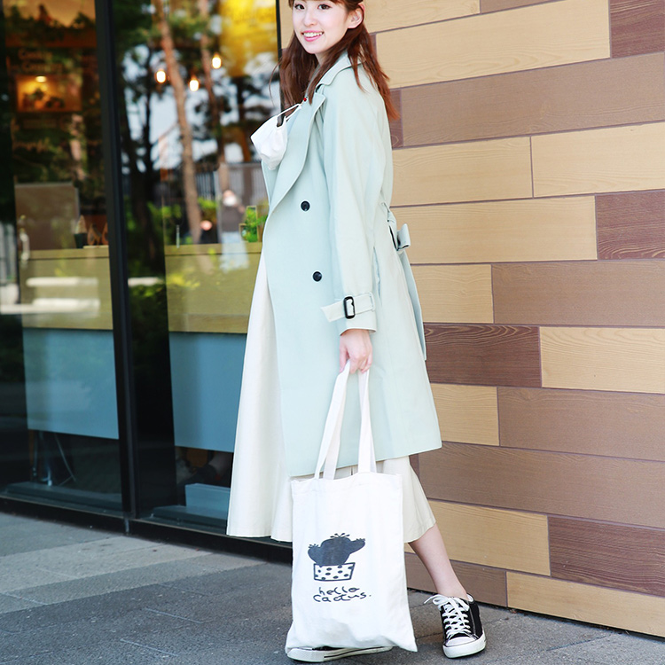 Westsea ウエストシーのトピックス 韓国デザイン ロング丈 ルーズサイズ スプリングコート Zozotown