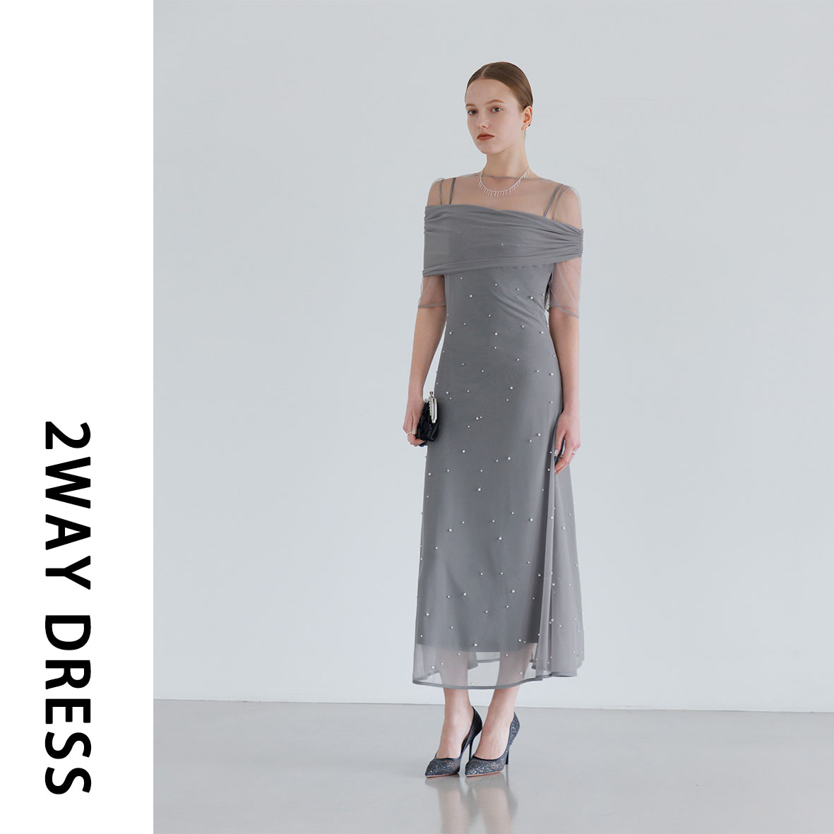 【パスタ】Leja 2wayシアースリーブ花柄パンツドレス Leja パンツドレス 「LEJA」2WAYシアースリーブ花柄パンツドレス