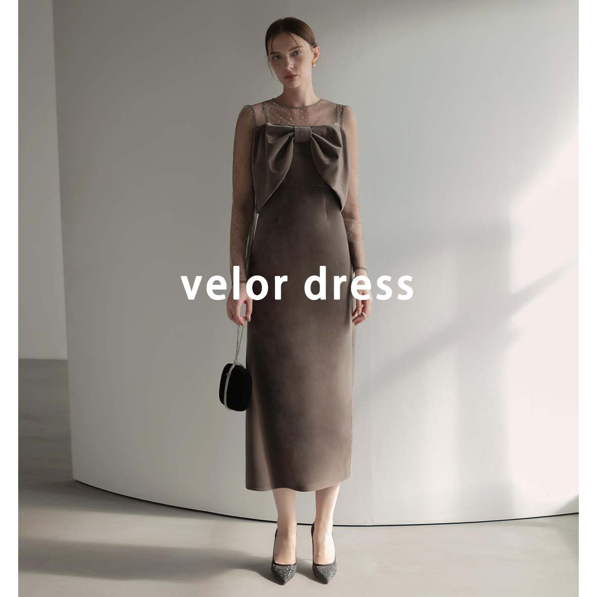 セール】【LEJA】ビスチェ風ウエストベルト付き花柄レースキラキラ刺繍