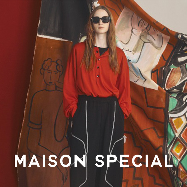 MAISON SPECIAL�i���]�� �X�y�V�����j�̃V���b�v�j���[�X�u�󏭂ȃV�[�A�C�����h�R�b�g�����ґ�Ɏg�p�����w�����[�l�b�N�Z�[�^�[�I�v