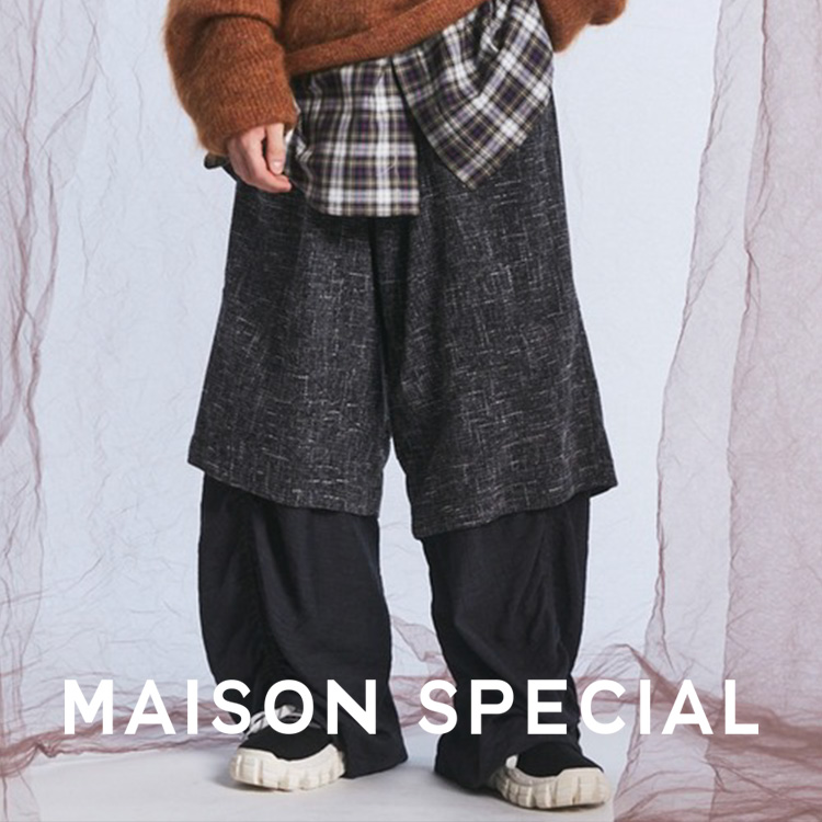 MAISON SPECIAL�i���]�� �X�y�V�����j�̃V���b�v�j���[�X�u�n�[�t�p���c�Ƀt�������O�X���d�˂����C���[�h�p���c�v