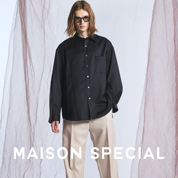 MAISON SPECIAL�i���]�� �X�y�V�����j�̃V���b�v�j���[�X�u�����Ƃ�Ƃ����_�炩���Ɣ��������򊴂����͂�Ermenegildo Zegna�Ђ̐��n���g�p�������M�����[�V���c�v