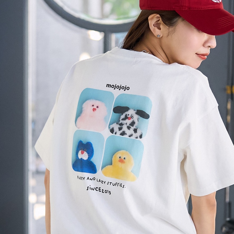 ❤︎人気色❤︎　mojojojo バックプリントTシャツ限定（チャコールグレー） PUBLUX tシャツ PUBLUX/パブリュクス mojojojo バックプリントT
