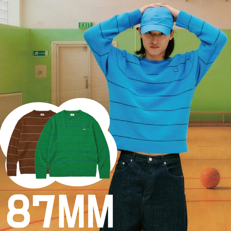 WANT SLIP�i�E�H���g �X���b�v�j�̃V���b�v�j���[�X�u�y87MM�zFINE STRIPE KNIT�v