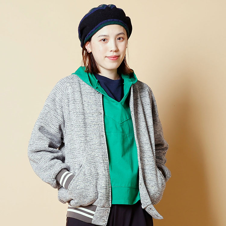 KNIT FLEECE AWARD JACKET/ ニットフリース アワード ジャケット-