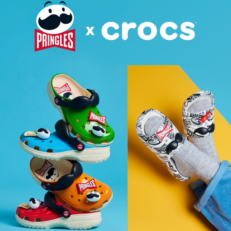 配送員設置 クロックス プリングルス コラボ 2色セット crocs PRINGLES ...