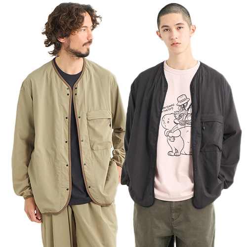 NYLON TUSSER NO COLLAR JACKET/ナイロンタッサー ノーカラー