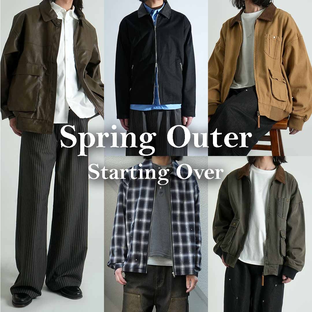 Starting Over�i�X�^�[�e�B���O�I�[�o�[�j�̃V���b�v�j���[�X�uspring outerwear�v