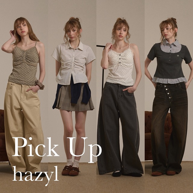 stitch curve pants / ステッチカーブパンツ（デニムパンツ）｜hazyl