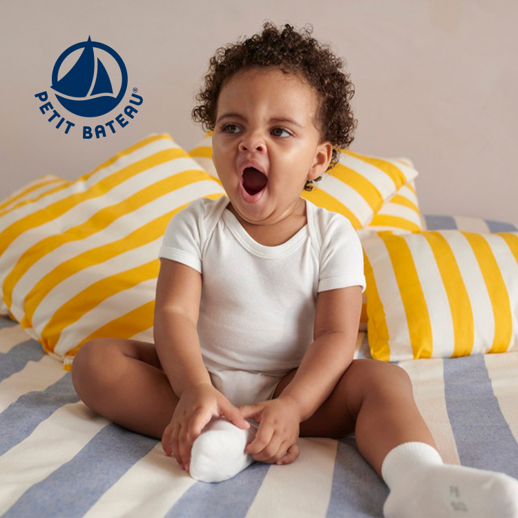 ☆新品☆ プチバトー 8ans 半袖 3枚組 ミラレ ネコ ブルー 肌着 半袖あわせボディ3枚組｜ベビー服・子供服通販のPETTIT BATEAU