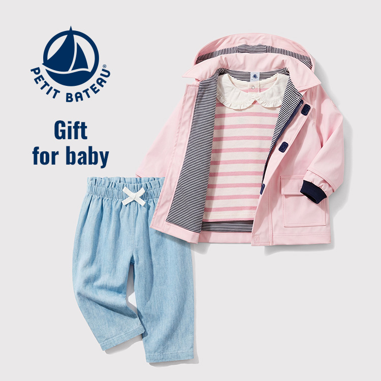 PETIT BATEAU�i�v�`�o�g�[�j�̃V���b�v�j���[�X�u���v�`�o�g�[�̃M�t�g�� �x�r�[�̂��a�������j���v