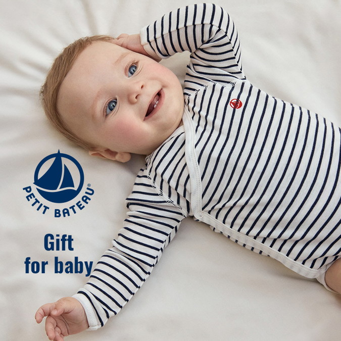 PETIT BATEAU�i�v�`�o�g�[�j�̃V���b�v�j���[�X�u���v�`�o�g�[�̃M�t�g�� �x�r�[�̏o�Y�j���v