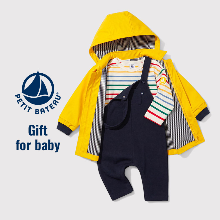 PETIT BATEAU�i�v�`�o�g�[�j�̃V���b�v�j���[�X�u���v�`�o�g�[�̃M�t�g�� �x�r�[�̂��a�����j���v