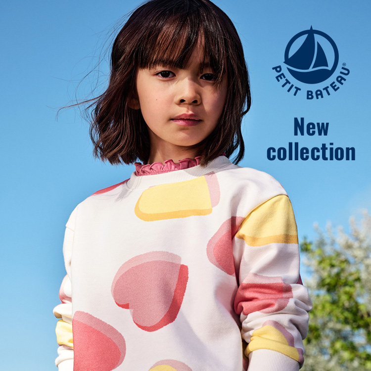 PETIT BATEAU�i�v�`�o�g�[�j�̃V���b�v�j���[�X�u�_NEW�^�傫�ȃn�[�g���̏��̎q�X�E�F�b�g�v