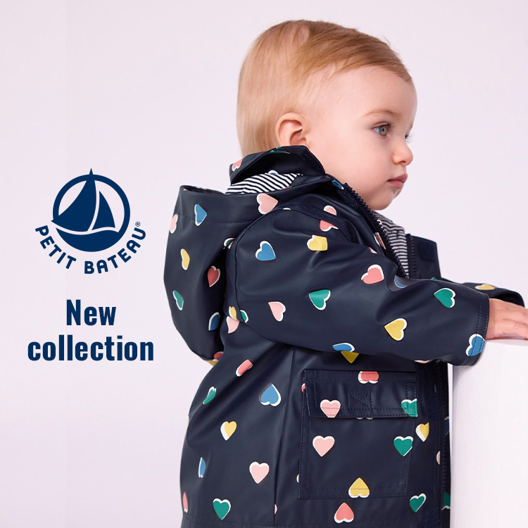 PETIT BATEAU�i�v�`�o�g�[�j�̃V���b�v�j���[�X�u�_NEW�^�J���t���ȃn�[�g���̐V�새�b�g�p�[�J�v