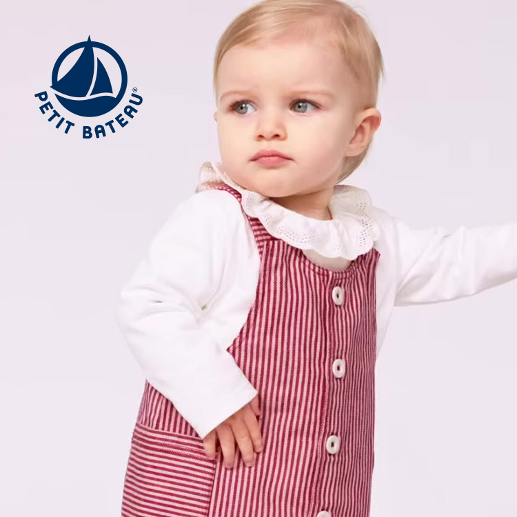 PETIT BATEAU�i�v�`�o�g�[�j�̃V���b�v�j���[�X�u�_NEW�^�X�g���C�v�̃x�r�[�W�����p�[�X�J�[�g�v