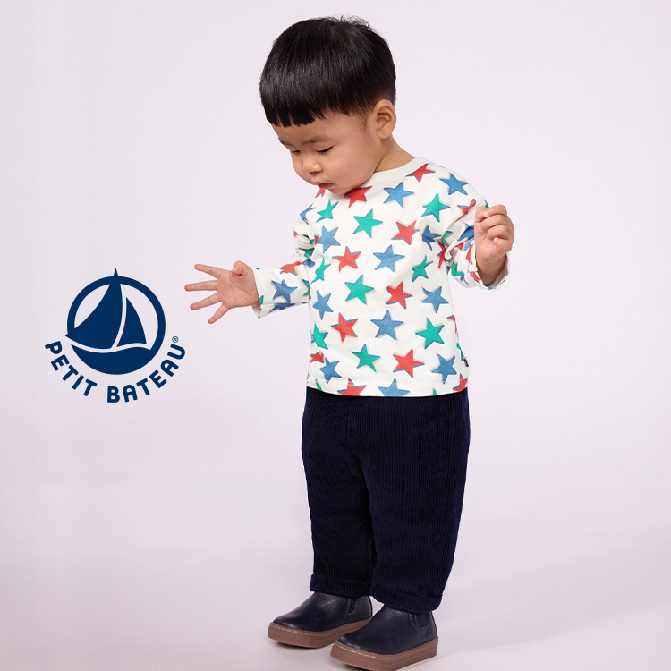 PETIT BATEAU�i�v�`�o�g�[�j�̃V���b�v�j���[�X�u�_NEW�^�J���t���Ȑ����̃x�r�[����T�V���c�v