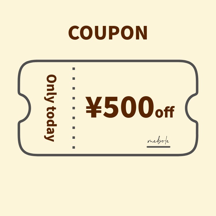 mebole�i���{���j�̃V���b�v�j���[�X�u�s mebole �t500�~OFF coupon���v
