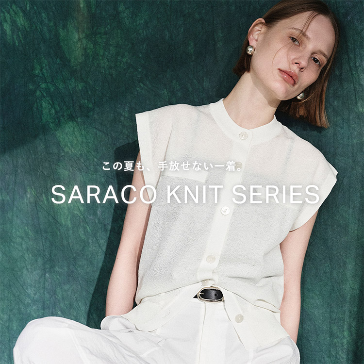 N.O.R.C�i�m�[�N�j�̃V���b�v�j���[�X�u���̉Ă��A������Ȃ��ꒅ�BSARACO KNIT SERIES�v