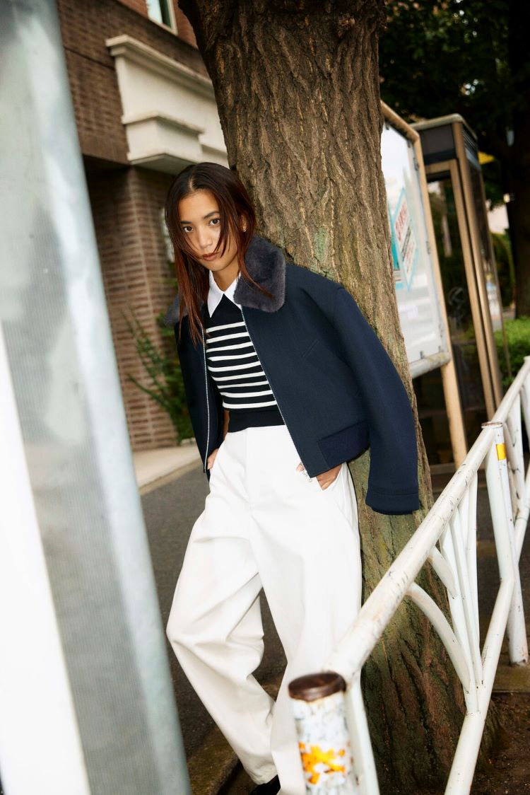 【美品】ESTNATION / 2WAY襟付きニット ESTNATION ニット セーター / 2WAY 襟付きハーフスリーブ ニット