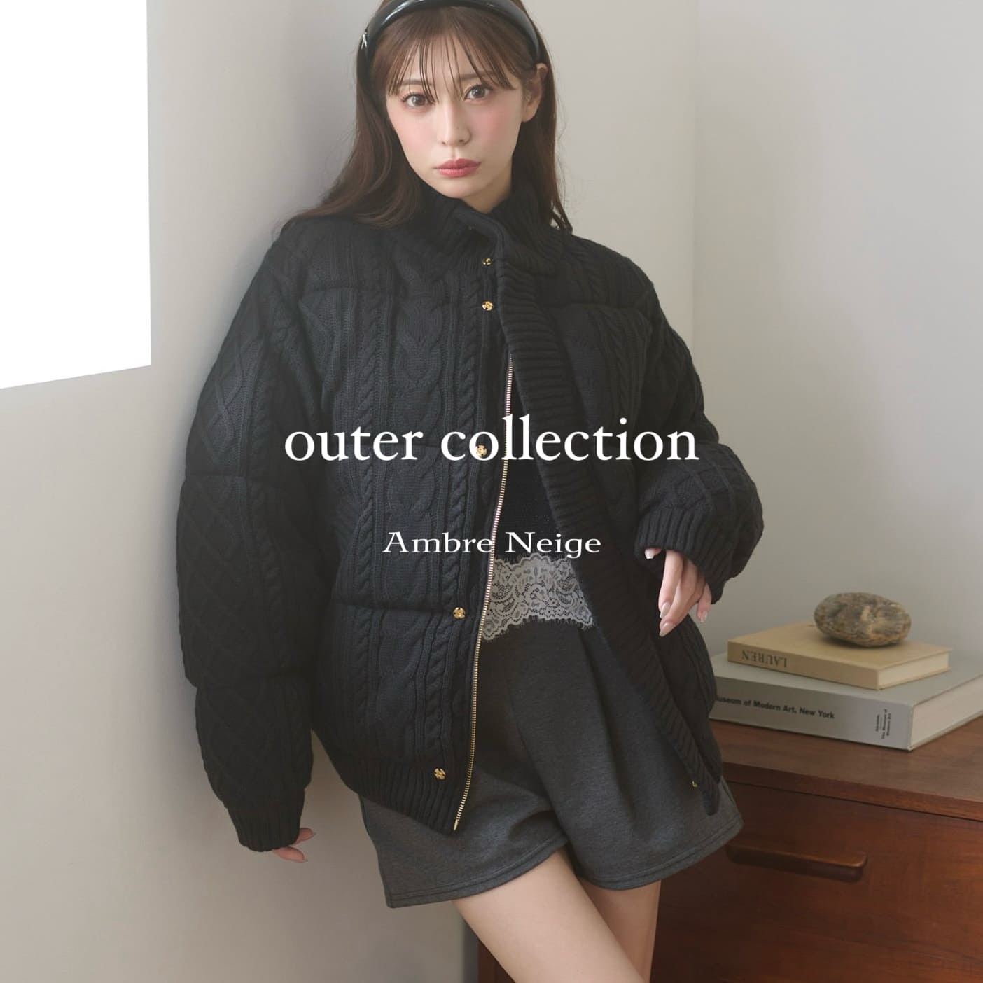 Ambre Neige�i�A���u���l�[�W���j�̃V���b�v�j���[�X�u�yOuter collection�z�R�[�f�̃A�N�Z���g�Ɂ��j�b�g�A�E�^�[�v