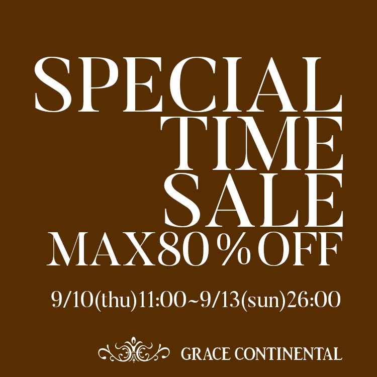 GRACE CONTINENTAL�i�O���[�X�R���`�l���^���j�̃V���b�v�j���[�X�u�yGRACE CONTINENTAL�zMAX80%OFF TIME SALE�J�Ò��v