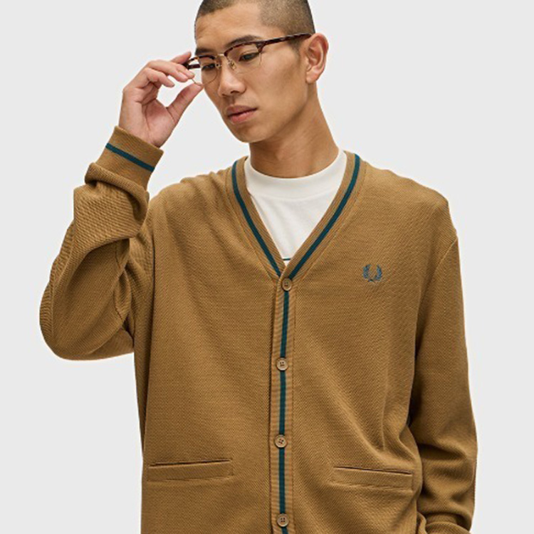 FRED PERRY フレッドペリー モックネックシアーニット Sheer Knit High Neck Top／シアーニットハイネックトップス（T
