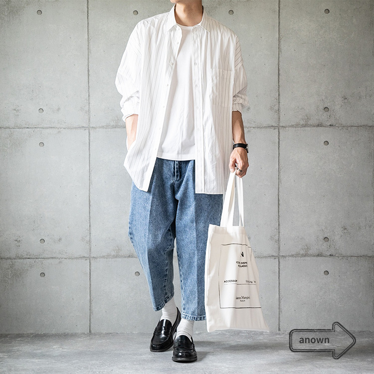 Anown アノンのトピックス 着こなしを今っぽく魅せる ファッションインフルエンサー しゅんたろー Anown ワイドクロップドデニムパンツ Zozotown