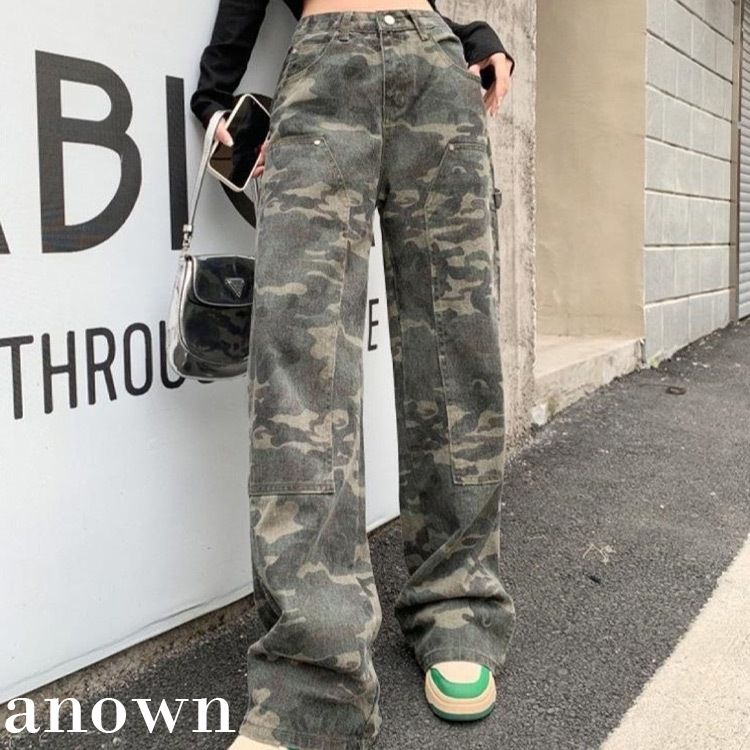 セール】【CANVAS+】迷彩柄ワイドストレートワークパンツ（その他