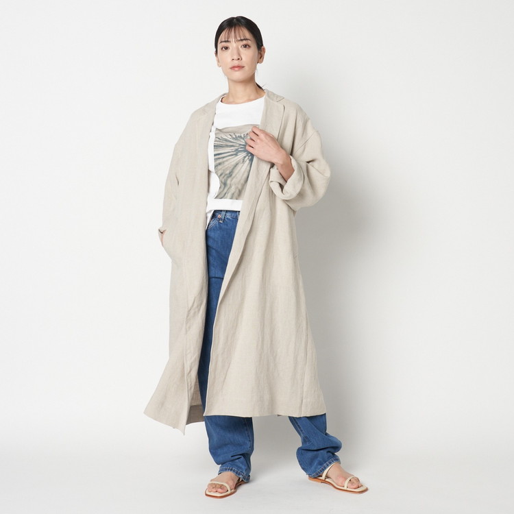 完売商品☆HELIOPOLE☆dungarees linen over coat-