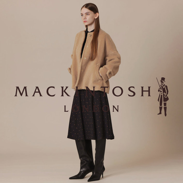 美品✨MACKINTOSH LONDON コットンツイードノーカラージャケット コットンツイードノーカラージャケット(ジャケット)｜MACKINTOSH