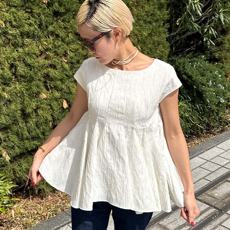 日本製フロントタックワイドパンツ（その他パンツ）｜JENNE