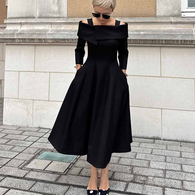 JENNE 機能綿ダウンコートドレス Lサイズ ブラック セール】機能綿