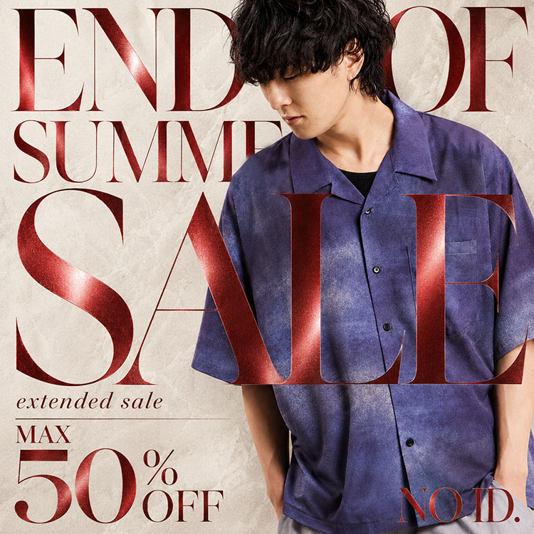 NO ID.�i�m�[�A�C�f�B�[�j�̃V���b�v�j���[�X�u��8/20 SUMMER SALE EXTENDED!! �l�C�A�C�e�����ŏI�X�y�V�����v���C�X�v