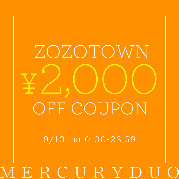 Mercuryduo マーキュリーデュオのトピックス 2 000円クーポン開催 タイムセールも同時開催 Zozotown
