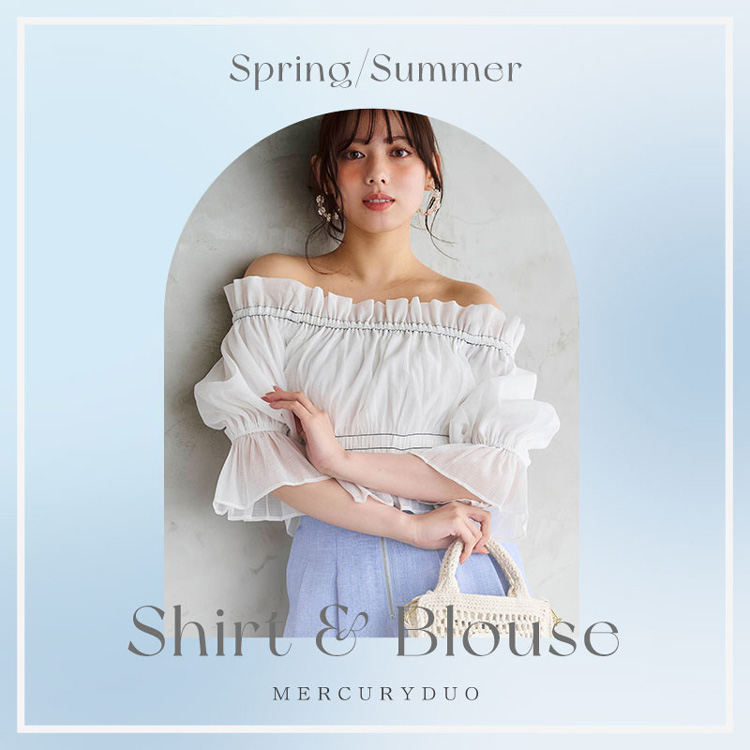 チュールフリルトップス（シャツ/ブラウス）｜MERCURYDUO