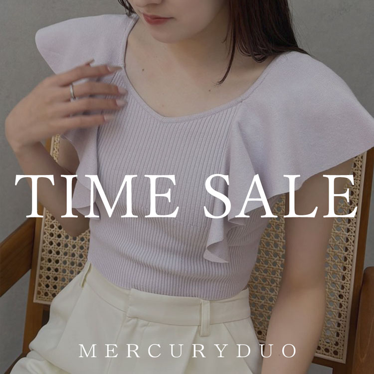 【タイムセール中】MERCURYDUO 半袖ニットワンピ セール】ショートトップスセットニットワンピース（ワンピース