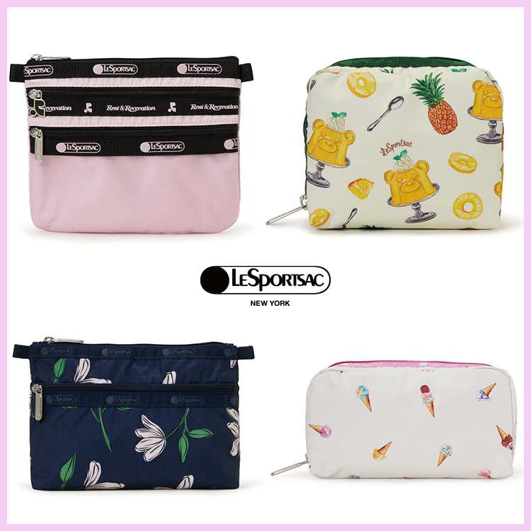 LeSportsac×Megumi Kanzaki】BEAUTY MAKEUP POUCH チェリーソーダ