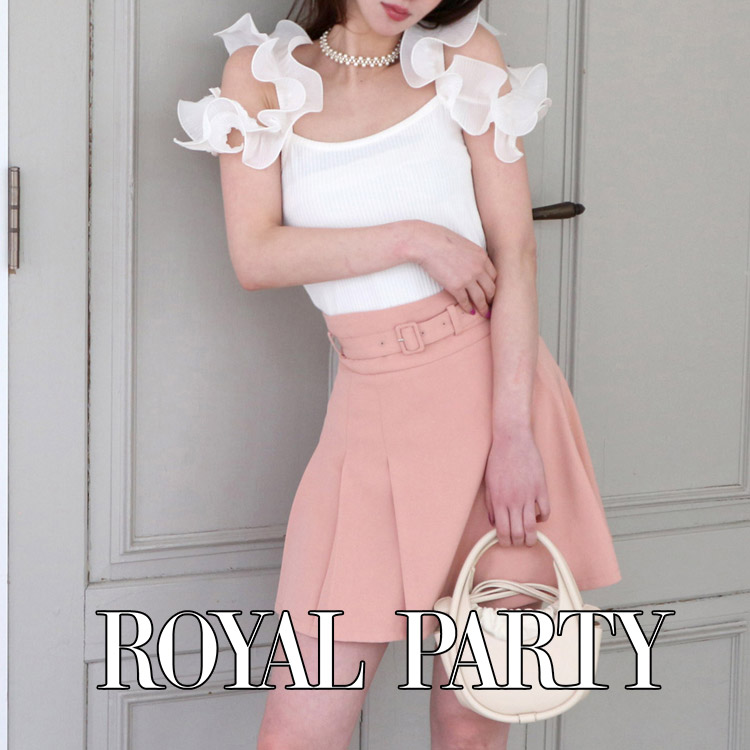 78％以上節約78％以上節約ROYAL PARTY エンブレム総柄ニットミニ