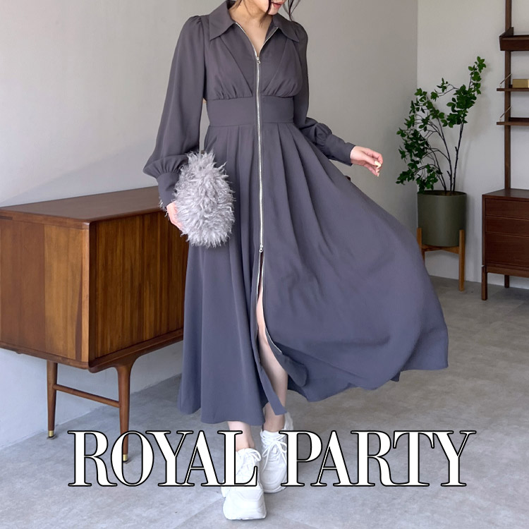 セール】タックディティールデコルテ開きオールインワン（つなぎ/オールインワン）｜ROYAL PARTY（ロイヤルパーティー）のファッション通販 -  ZOZOTOWN