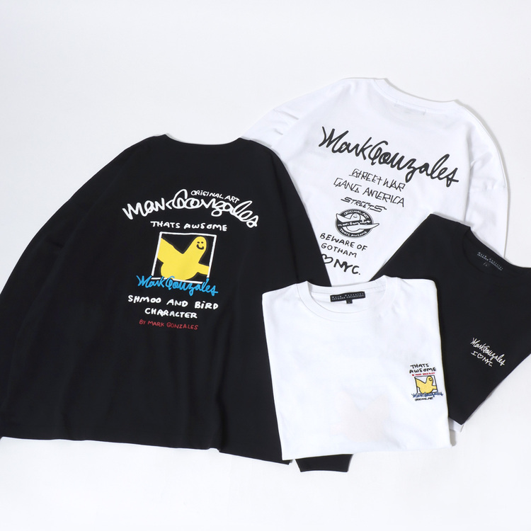 MARUKAWA�i�}���J���j�̃V���b�v�j���[�X�u2026AW MARK GONZALES/ �I�[�o�[�T�C�Y ���v�����g �o�b�N�v�����g �����O�X���[�uT�V���c�v