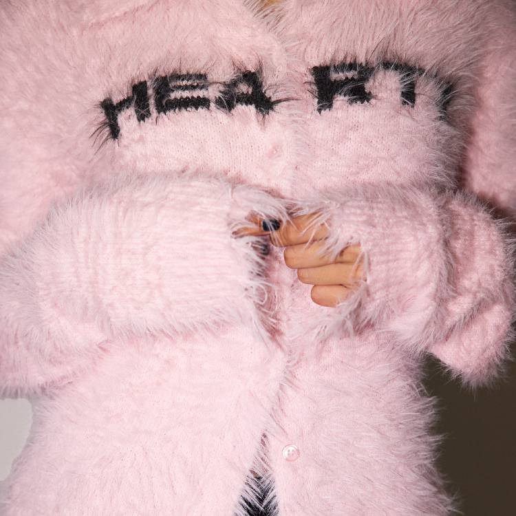 laguagem ラグアジェム　アイボリー laguagem CABLE KNIT FAUX FUR ブルゾン アイボリー ラグアジェムLAGUA