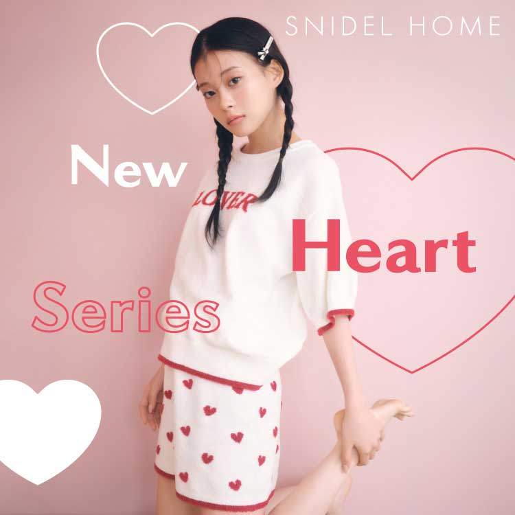 スナイデルホーム snidel ハート ドット ルームウェア ワンピース SNIDEL HOME ルームウェア パット付き パジャマ ハート柄 ワンピース