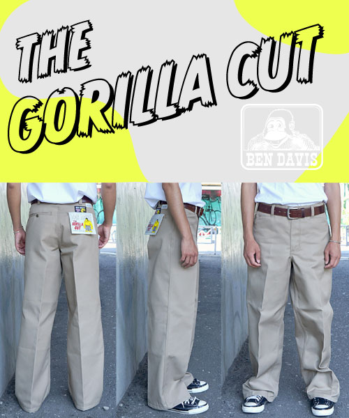 BEN DAVIS USA》USA GORILLA CUT BLACK/ゴリラカット（チノパンツ