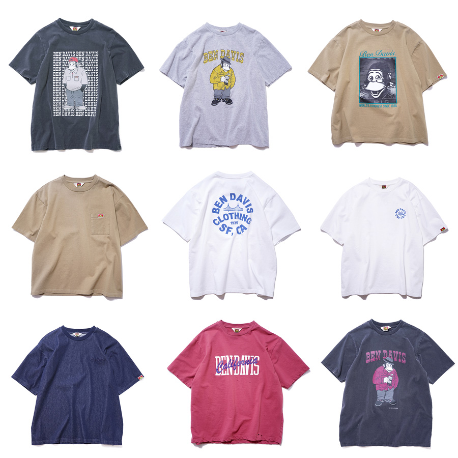 BENCH AT THE GREENE�i�x���`�A�b�g�U�O���[���j�̃V���b�v�j���[�X�uBEN DAVIS 26SS TEE collection�v