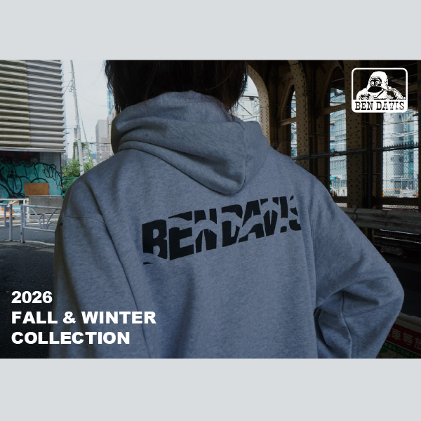 BENCH AT THE GREENE�i�x���`�A�b�g�U�O���[���j�̃V���b�v�j���[�X�uBEN DAVIS 26FW APPAREL�v